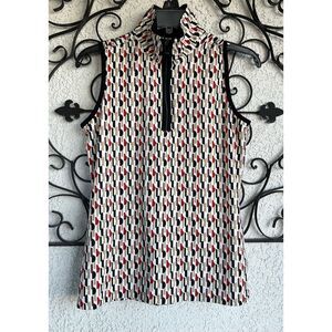 Tail Golf Sleeveless High Neck Shirt - Size Small- Multicolored